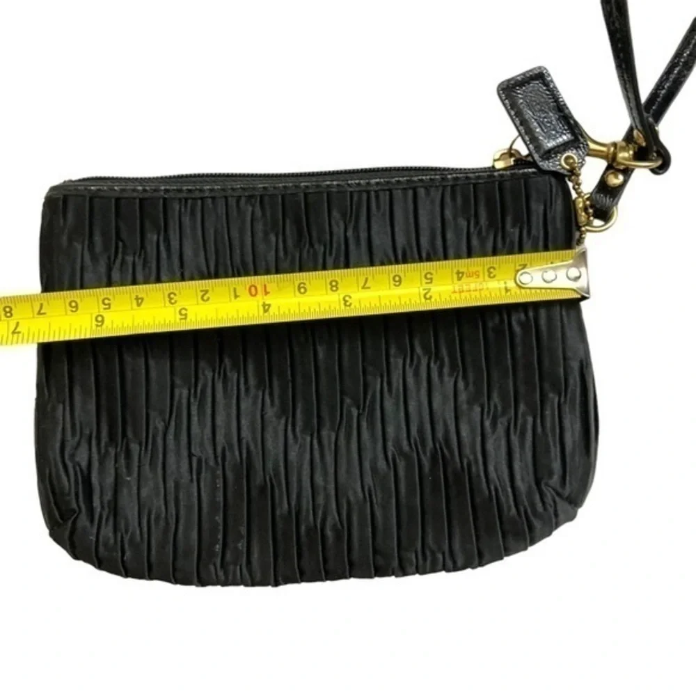 Coach Ashley sateen pleated wristlet bag